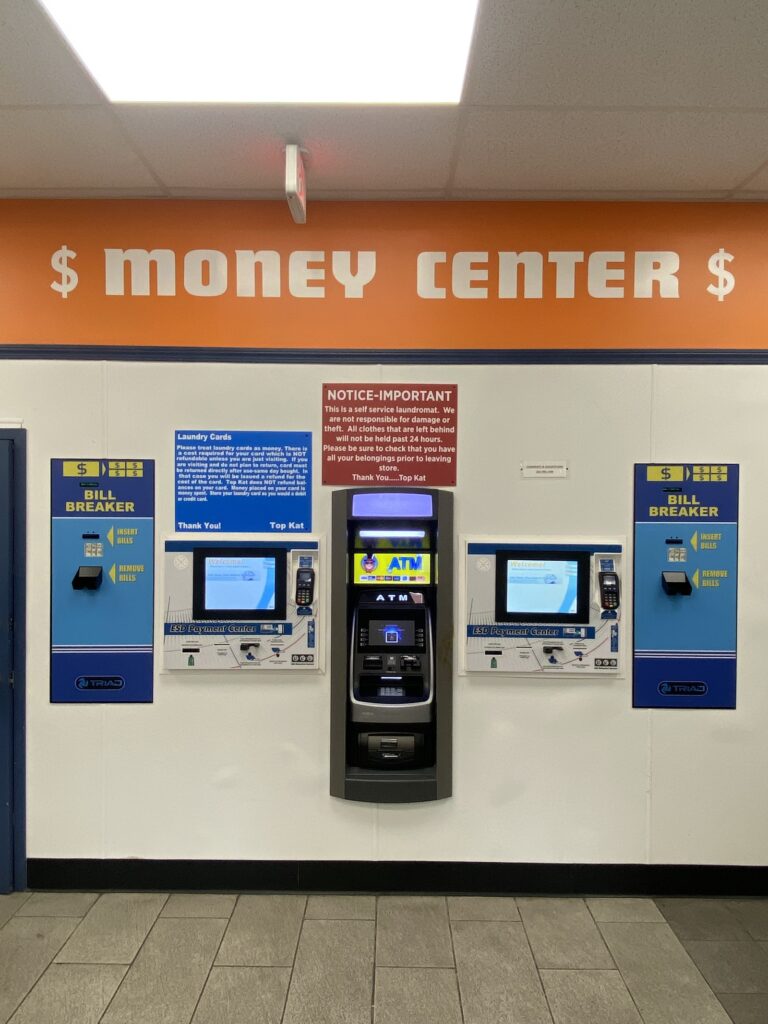 Money center with bill breaker and ATM