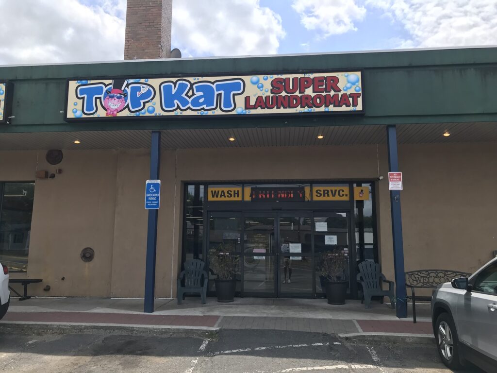 TopKat laundromat exterior at Waterbury — 1004 Meriden Rd