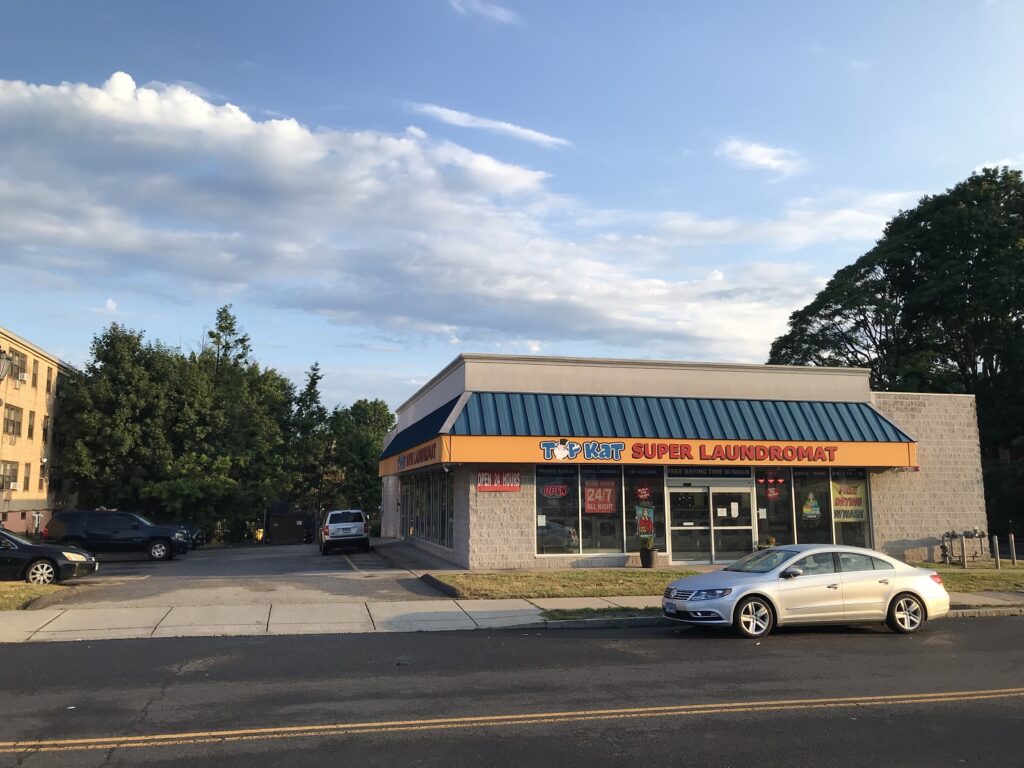 TopKat laundromat exterior at Hartford — 36 New Britain Ave